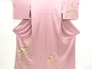 金彩手描き友禅　地紙に花模様訪問着